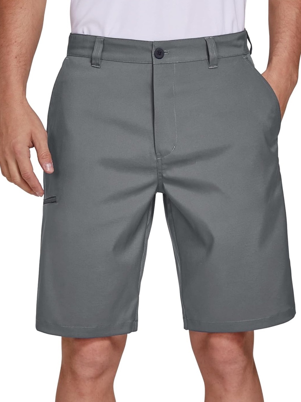 PULI Men's Golf Hybrid Dress Shorts Stretch Flat Front Quick Dry 10” Inseam